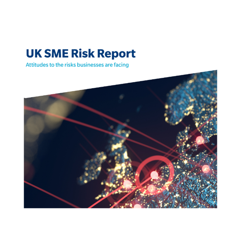 Report cover featuring the UK and part of Europe lit by dots of light and red lines connecting locations